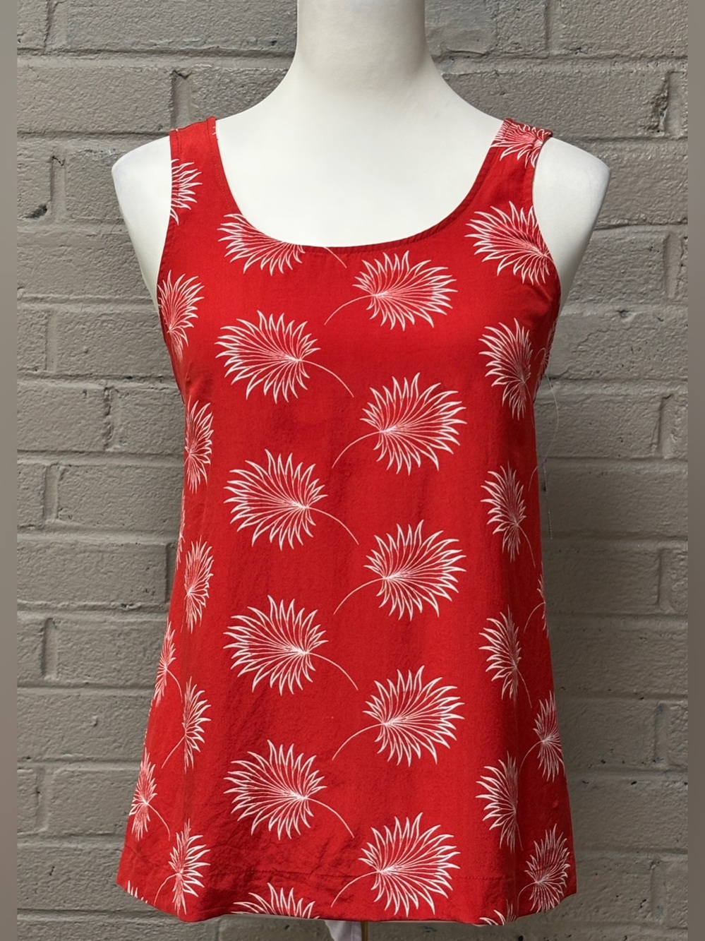 Madewell silk print back tie top S